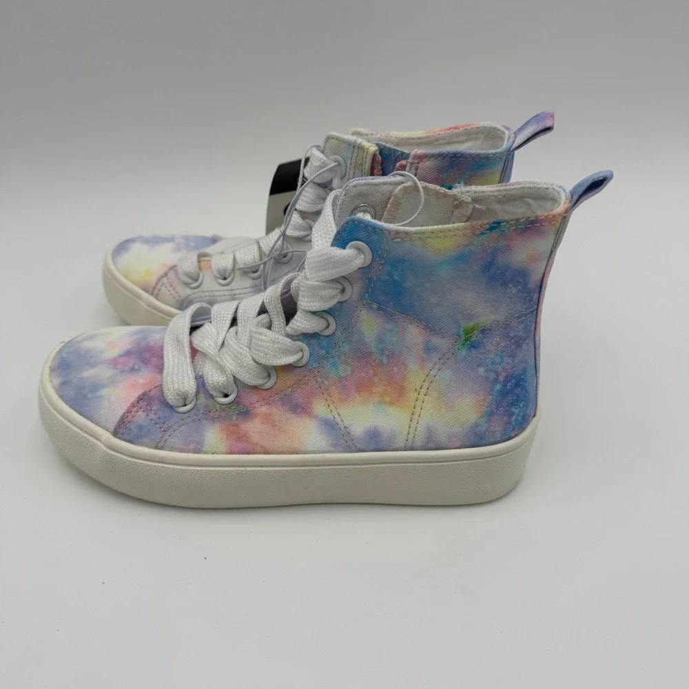 Art Class Kids Tie-Dye High Top Sneakers Size 13 Kids Side Zipper NWT